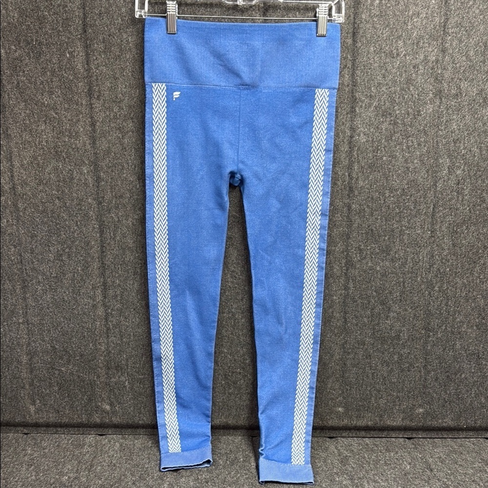 Fabletics Blue Chevron Leggings